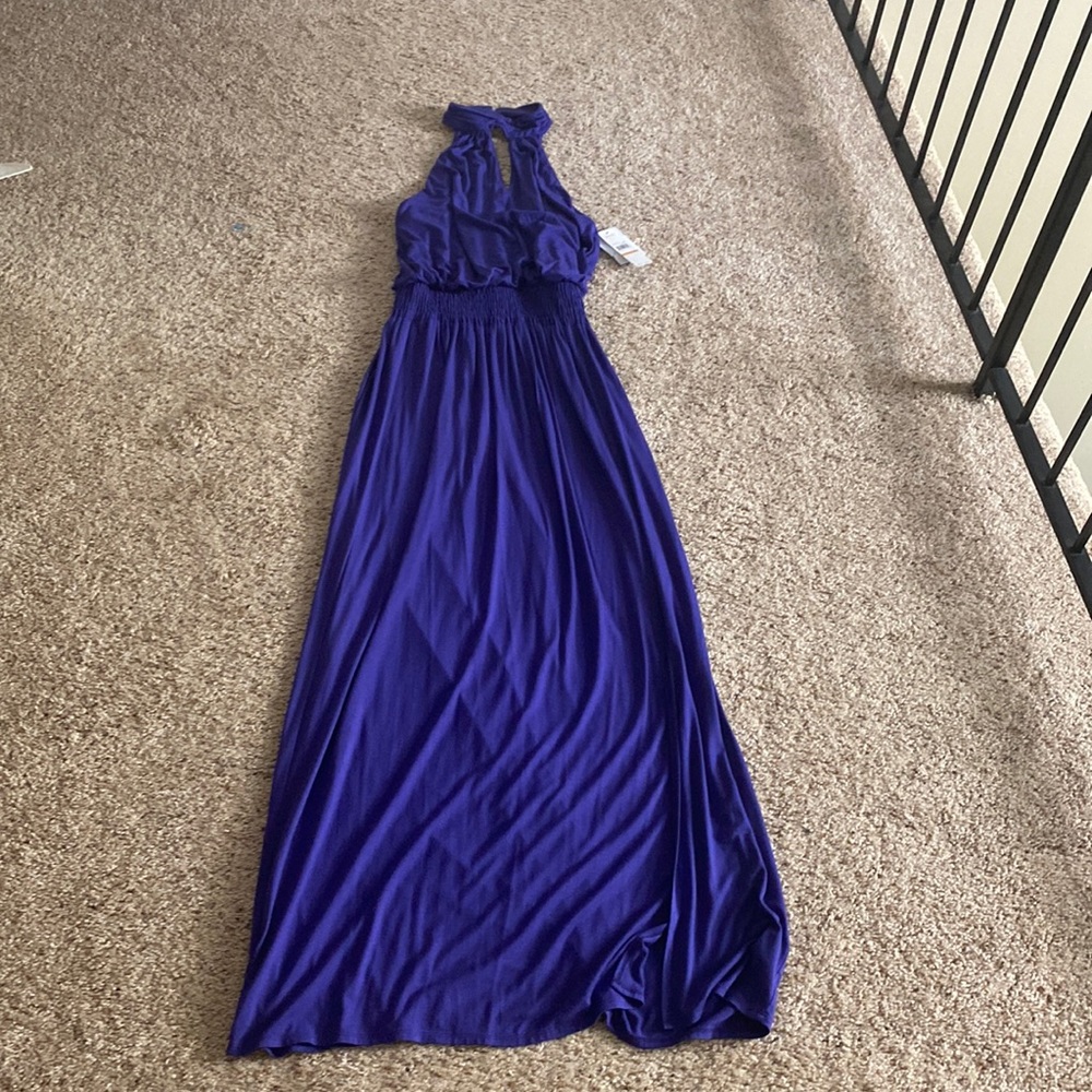 NWT Laundry halter top long dress.